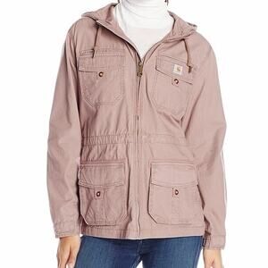 Carhartt Pink Hooded El Paso Utility Jacket Zip With Conch Waist Women’s Small